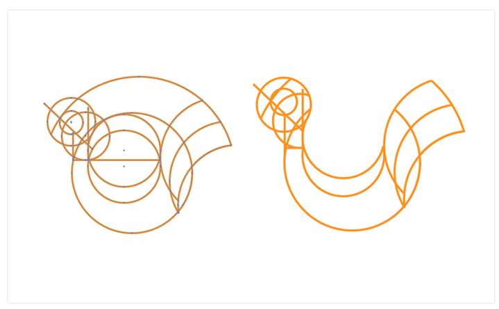 广州网站设计公司运用黄金分割绘制鸡形图标d