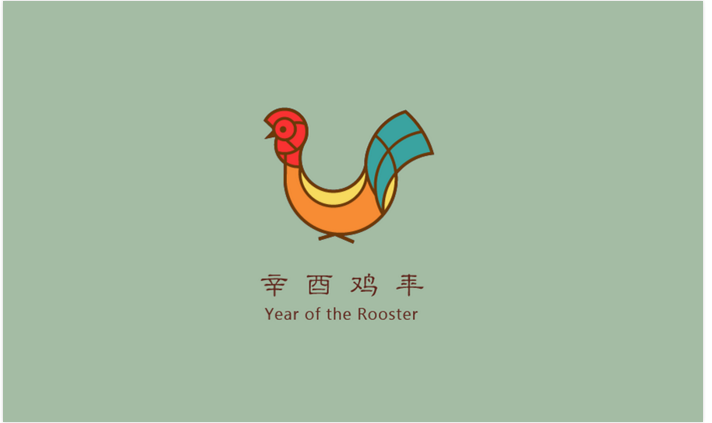 广州网站设计公司运用黄金分割绘制鸡形图标f